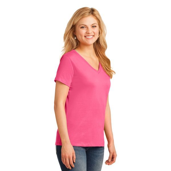 Port & Company® 100% Cotton Ladies' V-Neck Tee