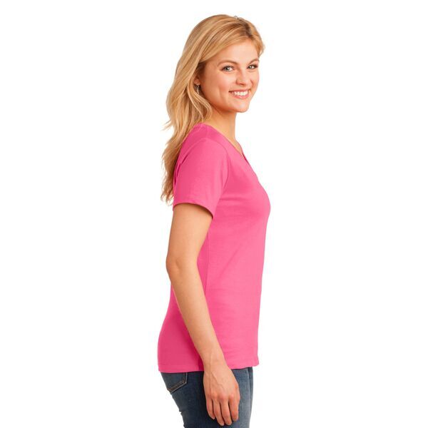 Port & Company® 100% Cotton Ladies' V-Neck Tee