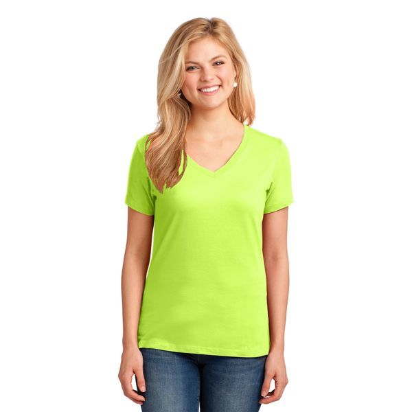 Port & Company® 100% Cotton Ladies' V-Neck Tee
