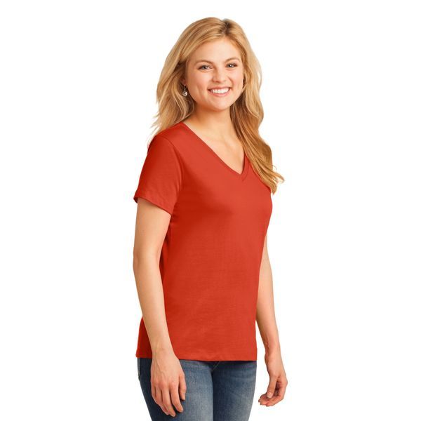 Port & Company® 100% Cotton Ladies' V-Neck Tee