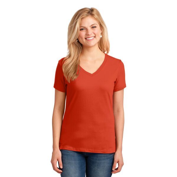 Port & Company® 100% Cotton Ladies' V-Neck Tee