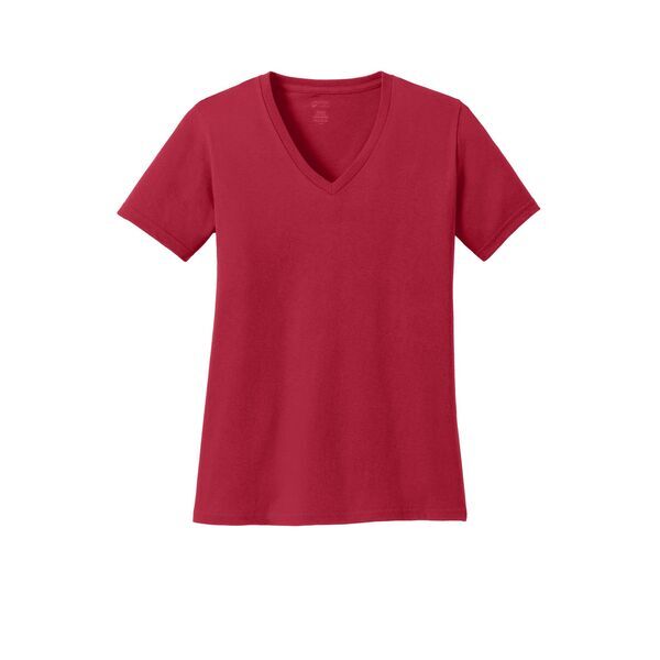 Port & Company® 100% Cotton Ladies' V-Neck Tee