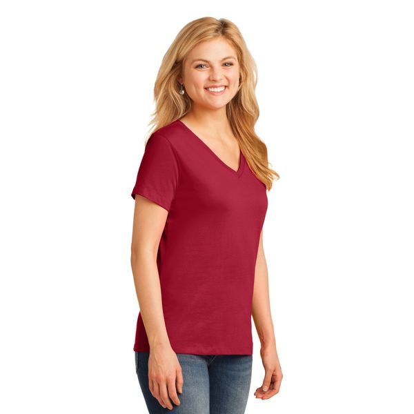 Port & Company® 100% Cotton Ladies' V-Neck Tee