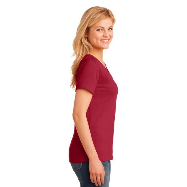 Port & Company® 100% Cotton Ladies' V-Neck Tee