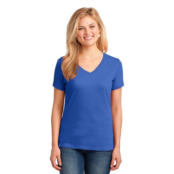 Port & Company® 100% Cotton Ladies' V-Neck Tee