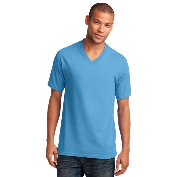 Port & Company® 100% Cotton Men's V-Neck Tee