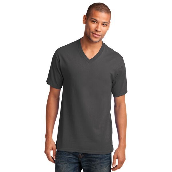 Port & Company® 100% Cotton Men's V-Neck Tee