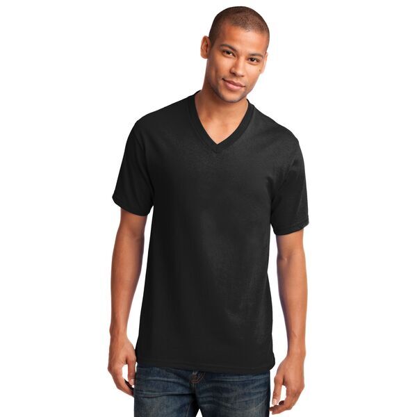 Port & Company® 100% Cotton Men's V-Neck Tee