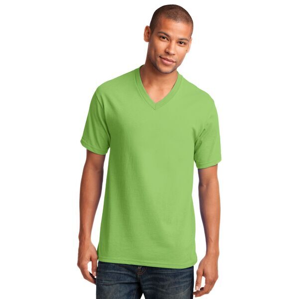 Port & Company® 100% Cotton Men's V-Neck Tee