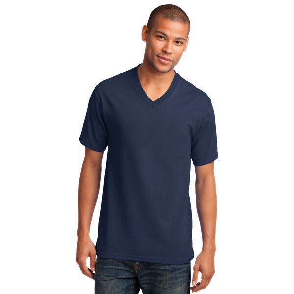 Port & Company® 100% Cotton Men's V-Neck Tee