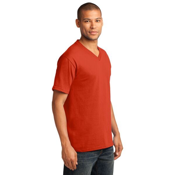 Port & Company® 100% Cotton Men's V-Neck Tee