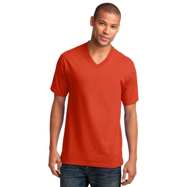 Port & Company® 100% Cotton Men's V-Neck Tee