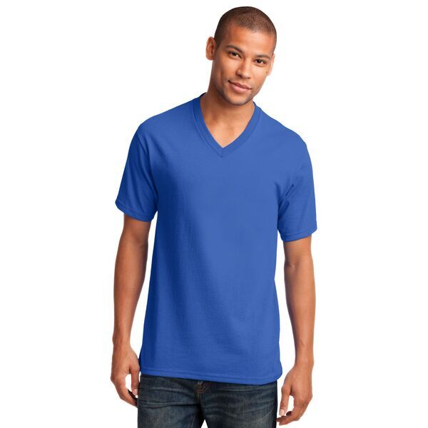 Port & Company® 100% Cotton Men's V-Neck Tee