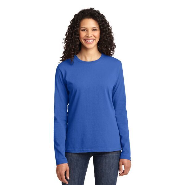 Port & Company® 100% Cotton Long Sleeve Ladies' Tee