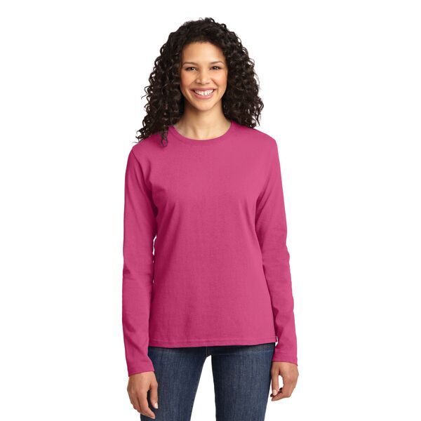 Port & Company® 100% Cotton Long Sleeve Ladies' Tee