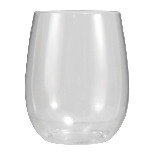 Shatterproof Plastic Stemless Wine Glass, 12oz.