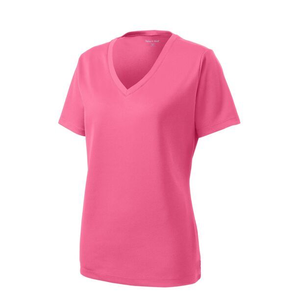 Sport-Tek® PosiCharge™ RacerMesh™ V-Neck Ladies' Tee