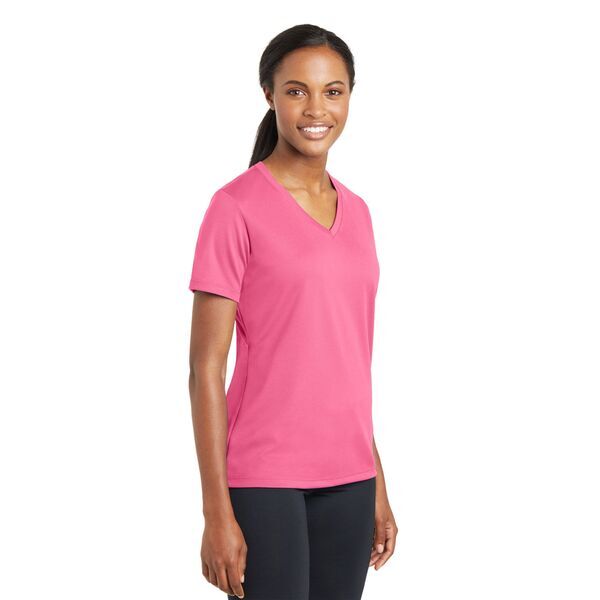 Sport-Tek® PosiCharge™ RacerMesh™ V-Neck Ladies' Tee