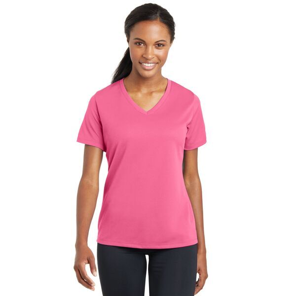 Sport-Tek® PosiCharge™ RacerMesh™ V-Neck Ladies' Tee