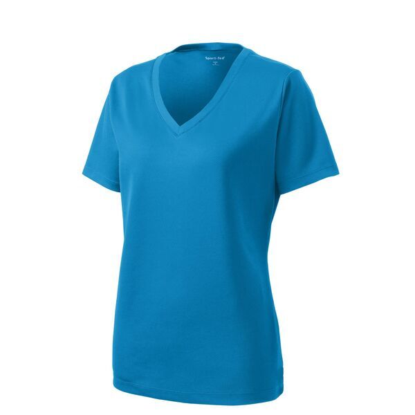 Sport-Tek® PosiCharge™ RacerMesh™ V-Neck Ladies' Tee