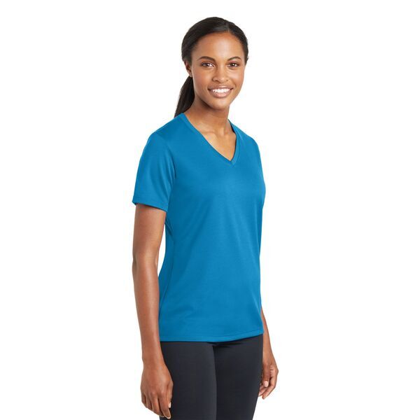 Sport-Tek® PosiCharge™ RacerMesh™ V-Neck Ladies' Tee