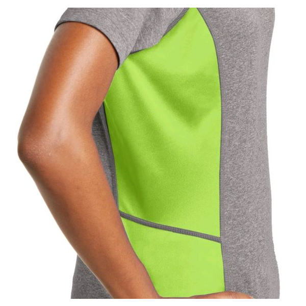 Sport-Tek® Heather Colorblock Contender™ Ladies' V-Neck Performance Tee