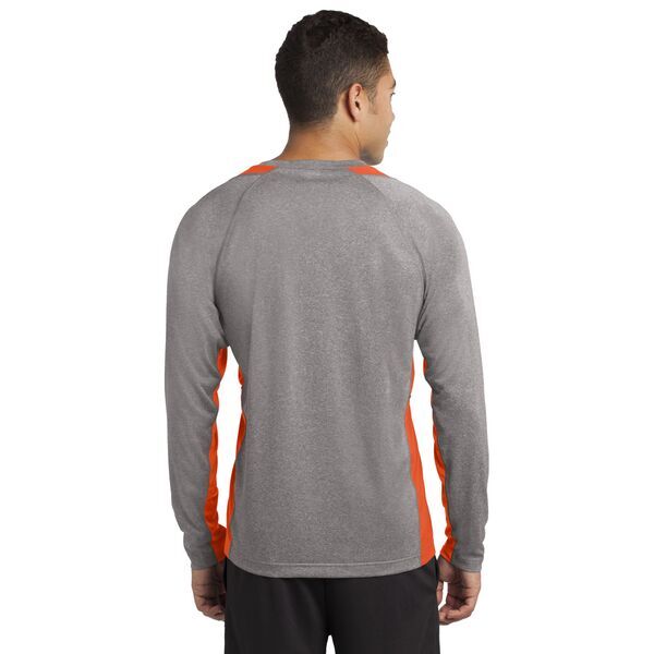 Sport-Tek® Heather Colorblock Contender™ Long Sleeve Performance Tee