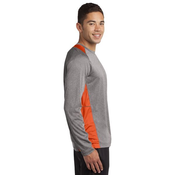 Sport-Tek® Heather Colorblock Contender™ Long Sleeve Performance Tee
