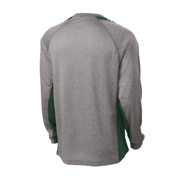 Sport-Tek® Heather Colorblock Contender™ Long Sleeve Performance Tee