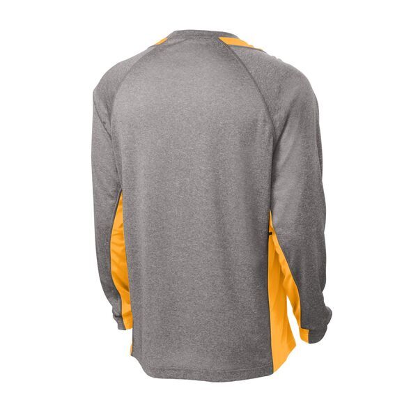 Sport-Tek® Heather Colorblock Contender™ Long Sleeve Performance Tee