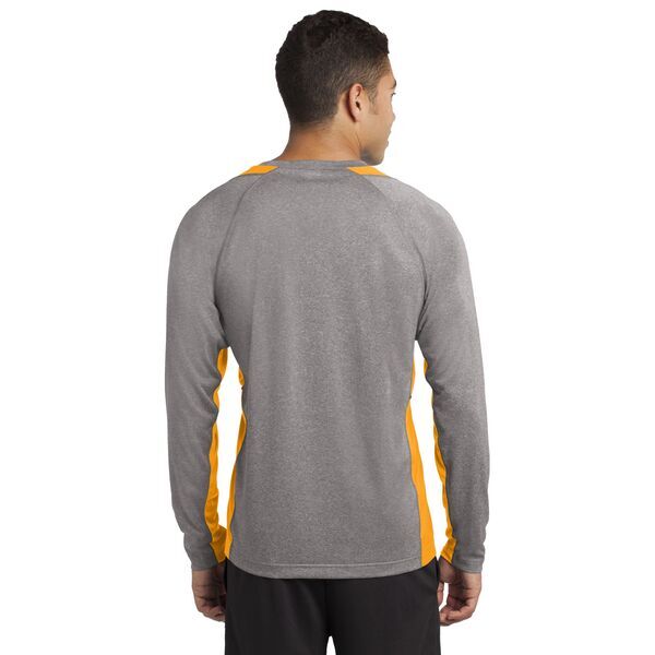 Sport-Tek® Heather Colorblock Contender™ Long Sleeve Performance Tee