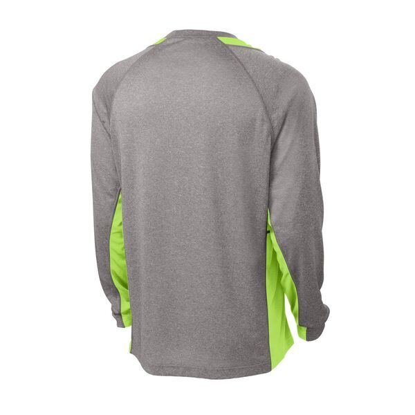 Sport-Tek® Heather Colorblock Contender™ Long Sleeve Performance Tee