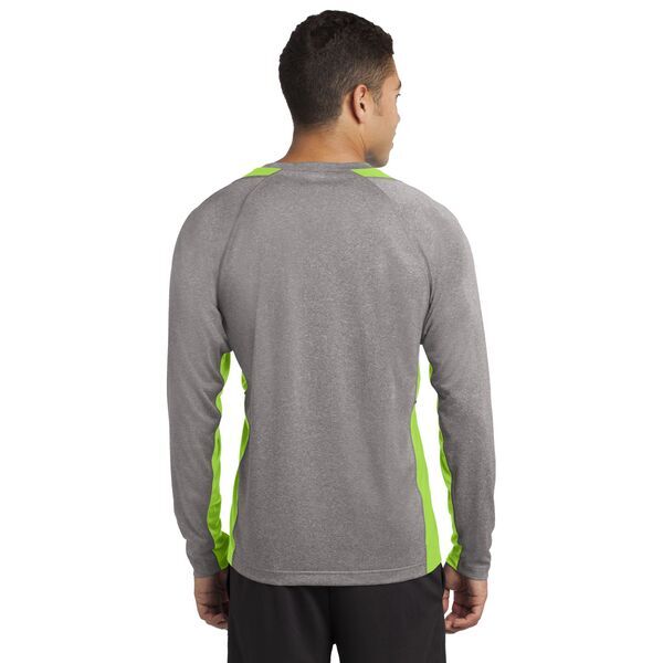 Sport-Tek® Heather Colorblock Contender™ Long Sleeve Performance Tee