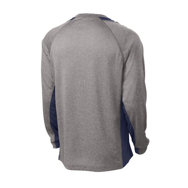 Sport-Tek® Heather Colorblock Contender™ Long Sleeve Performance Tee