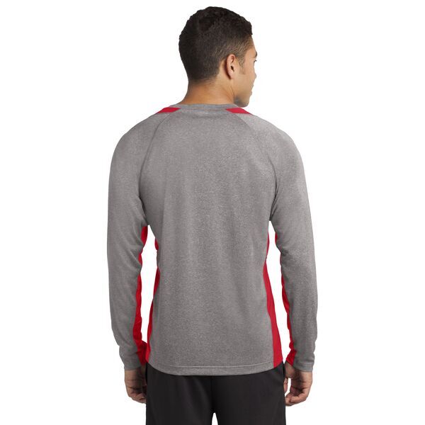 Sport-Tek® Heather Colorblock Contender™ Long Sleeve Performance Tee