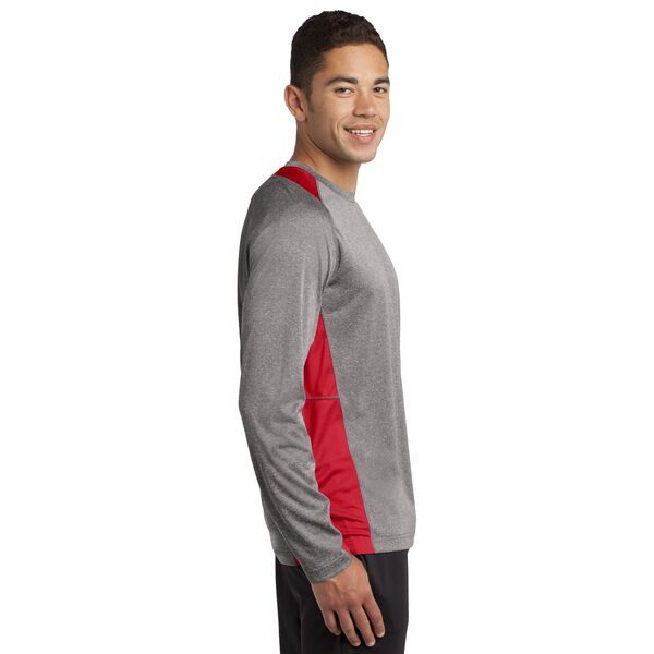 Sport-Tek® Heather Colorblock Contender™ Long Sleeve Performance Tee