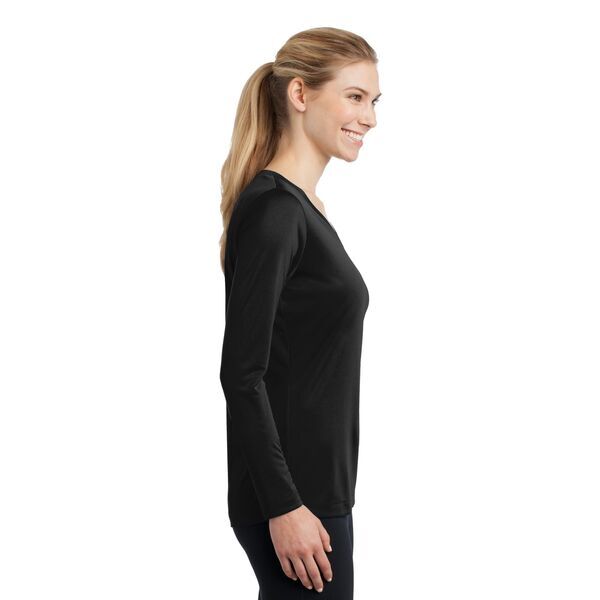 Sport-Tek® PosiCharge™ Competitor™ Ladies' Interlock Long Sleeve Performance V-Neck Tee
