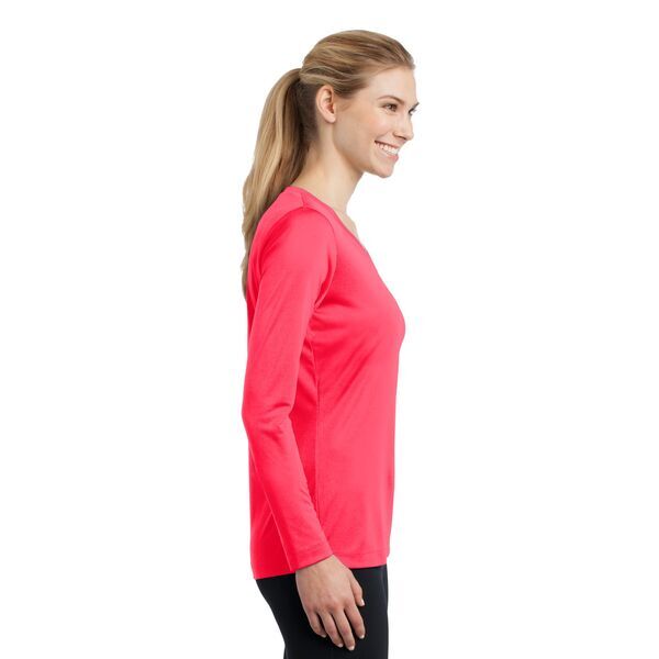 Sport-Tek® PosiCharge™ Competitor™ Ladies' Interlock Long Sleeve Performance V-Neck Tee