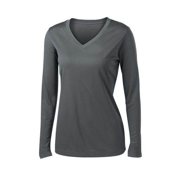 Sport-Tek® PosiCharge™ Competitor™ Ladies' Interlock Long Sleeve Performance V-Neck Tee