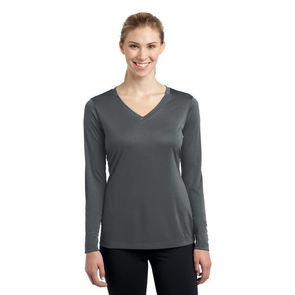 Sport-Tek® PosiCharge™ Competitor™ Ladies' Interlock Long Sleeve Performance V-Neck Tee