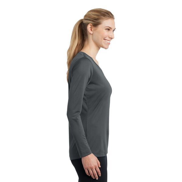 Sport-Tek® PosiCharge™ Competitor™ Ladies' Interlock Long Sleeve Performance V-Neck Tee