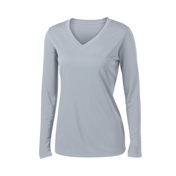 Sport-Tek® PosiCharge™ Competitor™ Ladies' Interlock Long Sleeve Performance V-Neck Tee