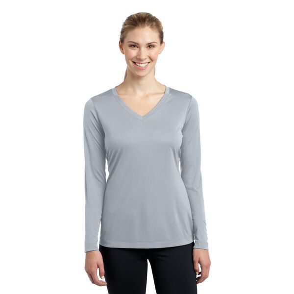 Sport-Tek® PosiCharge™ Competitor™ Ladies' Interlock Long Sleeve Performance V-Neck Tee