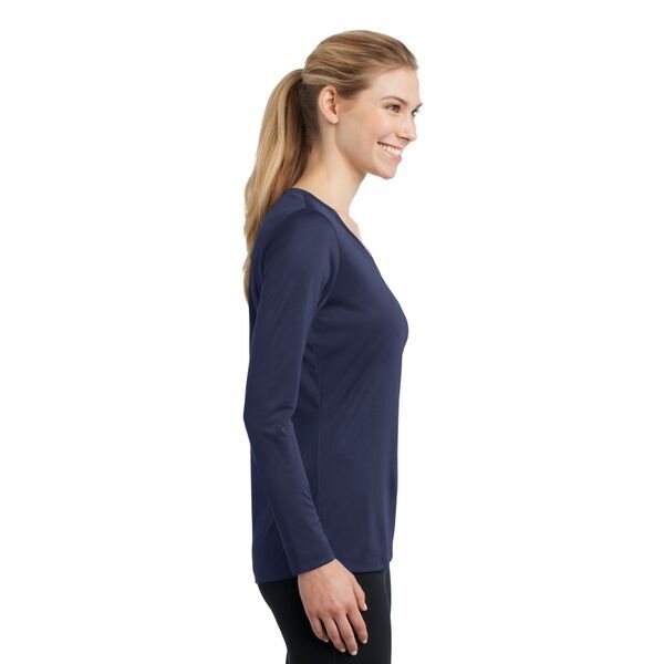 Sport-Tek® PosiCharge™ Competitor™ Ladies' Interlock Long Sleeve Performance V-Neck Tee