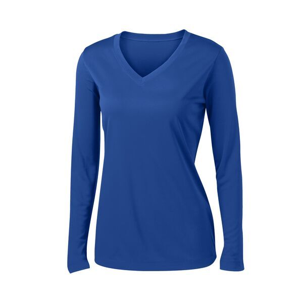 Sport-Tek® PosiCharge™ Competitor™ Ladies' Interlock Long Sleeve Performance V-Neck Tee