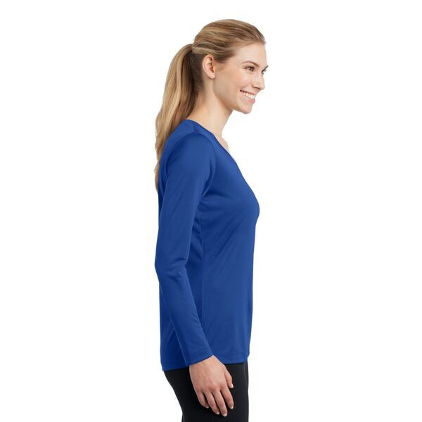 Sport-Tek® PosiCharge™ Competitor™ Ladies' Interlock Long Sleeve Performance V-Neck Tee
