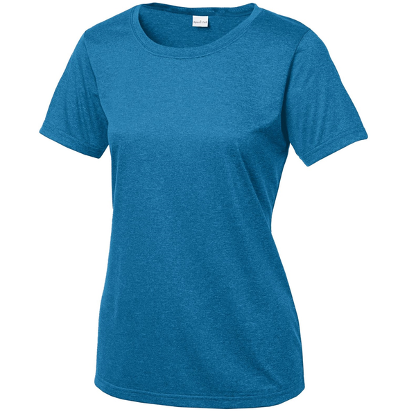 Sport-Tek® Heather Contender™ Ladies' Scoop Neck Performance Tee