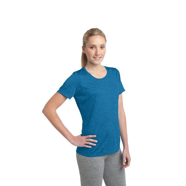 Sport-Tek® Heather Contender™ Ladies' Scoop Neck Performance Tee