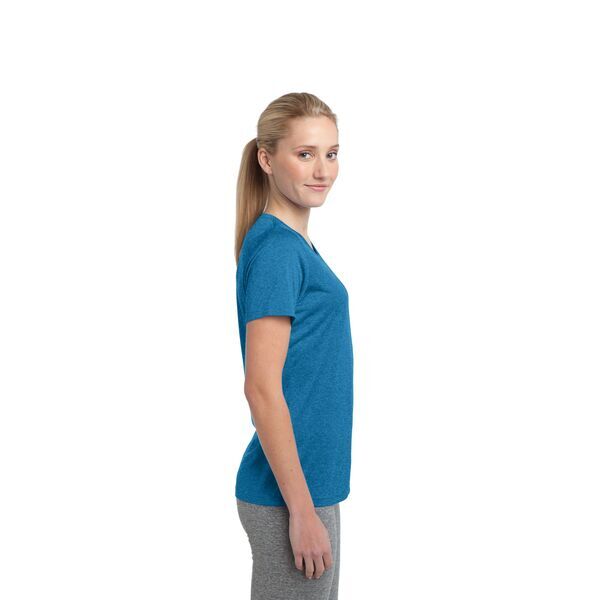 Sport-Tek® Heather Contender™ Ladies' Scoop Neck Performance Tee