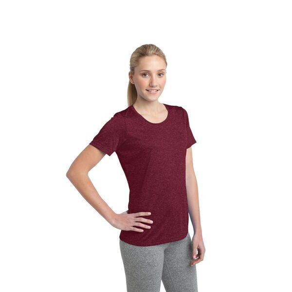 Sport-Tek® Heather Contender™ Ladies' Scoop Neck Performance Tee
